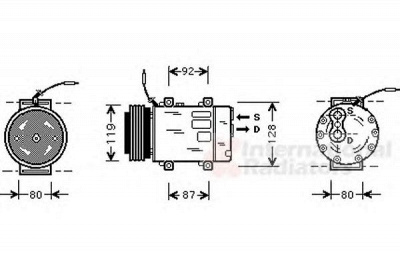 VAN WEZEL 4300k283 -  Компрессор, кондиционер